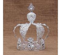 Hair Jewelry Crown Tiaras pour femmes populaires baroques rétro royal couronne Ball Party pour hommes gâteau de gâteau de gâteau de mariage coiffeur couronne de couronne (couleur: a)