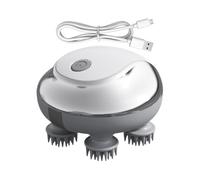 Hair Massager, Dry & Wet Use, Head Massager, 3 Adjustable Modes, Follicle Activation, Home Spa Salon, Electric Brush with Usb Rechargeable Battery, 5 Inches, Gray, 1 Unit