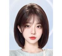 Hair Perruque intégrale en cheveux naturels for femme, perruque bob longue et naturelle for un usage quotidien(57cm)