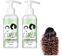 Hair Royale Lot de 2 crèmes pour cheveux bouclés élastine pour cheveux ondulés crème coiffante hydratante anti-frisottis