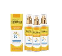 Hair Scalp Sunscreen Spray SPF 30 Protection UV pour cheveux traités et surlignés avec de l'huile de noix de coco, anti-décoloration, pour cheveux traités et surlignés, brume non grasse, utilisation