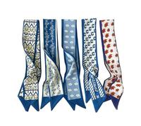 Hair Scarf Set, Lightweight Long Headband, Breathable Fabric with Soft Texture, 5piece Pack with Easy Styling, 35.43x2.36 Inches Fashion Utility Gear, Elegant Scarf Headband for Beach Party Travel Use