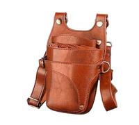 Hair Scissor Bag Hairdressing Barber Holster Pouch Multifunction pour Ranger Les Outils de Coiffure(Orange)