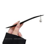 Hair stick,chinese hair pin,Antique fringed ebony hairpins women's new Chinese Hanfu cheongsam hairpins daily commuting hairpins headdress(2)