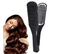Hair Straight Styler Brush, Double-Sided Smoothing Comb, Portable Beauty Tool, Lightweight and Pressure, Ideal for Home, Travel, and School, 9.33 X 1.85 Inches, Black, 1 Piece