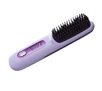 Hair Straightener Brush - 3 Modes Comb Cordless, Ceramic Heated Brush, Adjustable Straightening Rechargeable | Hot Combs for Women Beard Men Thick Thin Haiir Temperature Display Travel