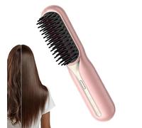 Hair Straightener Brush - 3 Temperature Settings for Effortless Styling | Electric Hair Straightening Comb, Ceramic Heating Plate with Anti-Scald Design, Ideal for Girls Morning Rush, Home, Travel