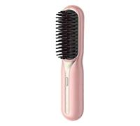 Hair Straightener Brush - Heated Styling Comb for Smooths Finish | Ceramic Coated Bristles with Three Heat Levels, Fast Warm Up Control, Anti Frizz Grooming Tool for Morning Use Travel Carry Daily