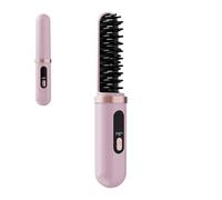 Hair Straightener Brush-Portable Mini Hair Straightener | Hairs Styling Tool, Fast Heating Led Display Cordless Curler Tools Haircurler For Vacation, Holiday, Dating, Commuting, Daily Use Road Trip