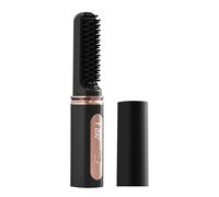 Hair Straightener Brush, USB Rechargeable Heated Comb, Fast Heating Curling Volumizing Styler, Ideal for Smoothing Detangling All Hair Types Women Girls Travel Home Use, 18.2x4 cm