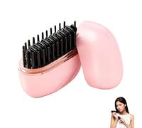 Hair Straightener Comb, Mini Lisseur Sans Fil Rechargeable, Mini Peigne Lisseur, Trois Réglages de Température, Coque Anti-Brûlure, Indispensable en Voyage (1 pcs,Rose)
