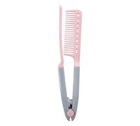Hair Straightener Comb - V Shape Hair Styling Sectioning With Smooth Glide Design, Flat Iron Brush With Heat Resistant Feature, Easy Grip Handle Hairstyle Comb, Straightener For Home Vacation Hotel