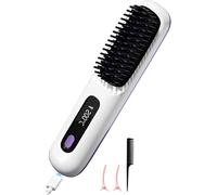 hair straightener cordless hair straightener hot air brush negative ion hair straightener 20s quick heating anti-scald design for all hair types usb rechargeable.[O105]