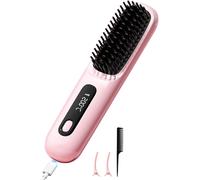 hair straightener cordless hair straightener hot air brush negative ion hair straightener 20s quick heating anti-scald design for all hair types usb rechargeable.[O104]