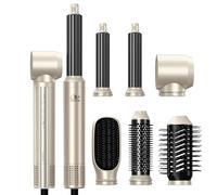 Hair Styler 6 en 1 Airbrush 6 en 1 Air Styler avec Seche Cheveux, Brosse Seche Cheveux, Boucleur Cheveux, Brosse Lissante Cheveux, Airbrush Cheveux pour Sécher, Boucler, Lisser, Pelucheux, 110000 RPM