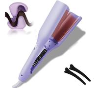 Hair Styling Tool With Negative Ionic Technology, 3d Curling Iron Double-Sided Heating, Homessencials 3d Curling Iron, Heating Lasting In 24 Hrs For Women(Purple)