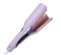 Hair Styling Tool with Negative Ionic Technology, 3D French Wave Ceramic Curling Iron with 4 Temp Double-Sided Heating, Lasting in 24 Hrs, Defined Voluminous Waves (Purple)