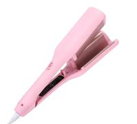 Hair Styling Tool with Negative Ionic Technology, 3D French Wave Ceramic Curling Iron with 4 Temp Double-Sided Heating, Lasting in 24 Hrs, Defined Voluminous Waves (Pink)