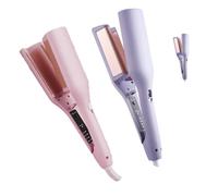Hair Styling Tool with Negative Ionic Technology, French Curls Iron, for Wide Deep Waves Smooth Lasting, Create Curls Effortlessly Curling Irons, for Travel & Home (2pcs*mix)