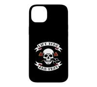 Hair Stylist Lift Tone and Pray Cosmetologist Skull Coque pour iPhone 14 Plus