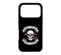 Hair Stylist Lift Tone and Pray Cosmetologist Skull Coque pour iPhone 17 Pro