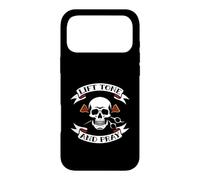 Hair Stylist Lift Tone and Pray Cosmetologist Skull Coque pour iPhone 17 Pro Max