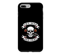 Hair Stylist Lift Tone and Pray Cosmetologist Skull Coque pour iPhone 7 Plus/8 Plus