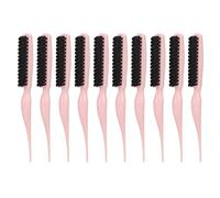 Hair Teasing Brush 10 Pack | Nylon Fibers for Volume & Back Combing | Fine Tail Design for Accurate Styling/Salon/Home Use | Ergonomic Handle
