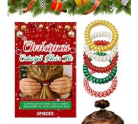 Hair Ties | Christmas Silicone Ponytail Holders | Kids Thin Hair Bands Ring | for Thin Curly Thick Long Women Girls Party Daily Home Holiday Dating Travel Gym Commuting