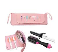 Hair Tool Organizer - 18 pouces Travel Bag | Polyester Storage Case - Heat Resistant Waterproof Dustproof Styling Holder with Mat for Flat Iron Blow Dryer and Home Travel Use