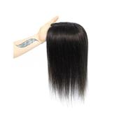 Hair Toppers Femme Extensions de cheveux for femmes de 25 à 45 cm avec clips 100% cheveux humains Remy for cheveux fins, couleur naturelle, extensions de cheveux à clipser en une seule pièce(Natural