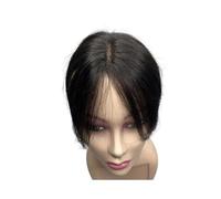 Hair Toppers Femme Postiches en cheveux humains invisibles en dentelle suisse de 10 pouces à clipser, postiches naturels à frange for femmes, perte de cheveux légère, volume tissé à la main(Natural Bl