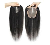 Hair Toppers for Women Real Human Hair ,Mono Base 5"x5", Natural Black, for Thinning Crown & Wide Parting, Lightweight & Breathable, Add Volume Can Be Curled Ajoute le volume des cheveux(14 inch)