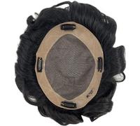 Hair Toupee men Système capillaire à clipser for hommes Base fine mono et PU Toupet for hommes Double noeud Cheveux humains durables Prothèse capillaire masculine Toupet de cheveux ondulés naturels fo