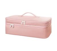 Hair Travel Case - Double-Layer Portable Storage Organizer Bag For Hairs Tool With Heat-Resistant Pad | Large Capacity Storage Bag,For All Brand Hot Brush, Storsge, Curling Iron 15.75x5.91x5.51 Inche