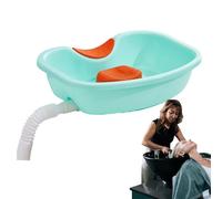 Hair Wash Station Portable - Shampoo Basin Neck Rest, Reusable Buddy Tray, Drain Hose Included, Compact Design, Home Salon Travel Use, Lightweight and Durable | Convenient Setup with Elderly Disabled