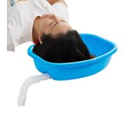 Hair Washing Basin - 47x34x11cm Portable Shampoo Bowl, Reusable Hair Washing Station, Shampoo Bowls For Bedridden With Neck Support, Sink With Drain Hose For Haicuts And Coloring, Elderly, Injured