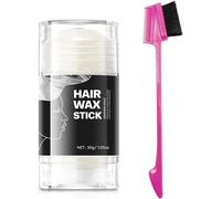 Hair Wax Stick,Hair Wax Stick,Wax Stick For Smooth Hair For Women,Tip Control Gel,Smooth Frizz Hair Slick Stick.30g (White)