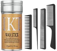 Hair Wax Sticks Kit With 4 Combs-Refreshing And Non-Greasy Styling Wax Kit,Strong And Durable Styling Hair Paste,Temporary Hair Styling Products For Hair