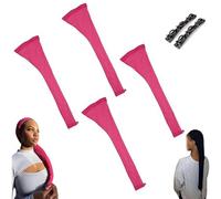 Hair Weave Sleeve for Locs, Brightmeteors Hairweave Sleeve-Fashionable Design - Haircare, Breathable Stretchy Hairnets Braids Sleeve, Long Stretchy Wig Cap for Women Braids Bun Faux Locs(Pink*4)