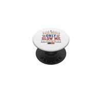 Hair Would Only Slow Me Down Bald Retro Vintage PopSockets PopGrip Adhésif