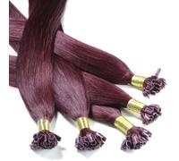 Hair2Heart 25 x 0.5g extensions cheveux keratine à chaud - 60cm, #99j Prune, lisse