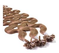 Hair2Heart 25 x 0.5g extensions cheveux keratine à chaud - 60cm, couleur #14 Blond foncé, ondulé