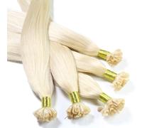 Hair2Heart 25 x 1g extensions cheveux keratine à chaud - 40cm, couleur #60 Blonde platine, lisse