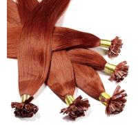 Hair2Heart 25 x 1g extensions cheveux keratine à chaud - 60cm, couleur #130 cuivre, lisse