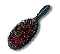 hair2heart Brosse à cheveux pour extensions, brosse pneumatique pour extensions capillaires - Les poils naturels démêlent les cheveux emmêlés, brosse professionnelle avec technologie ionique