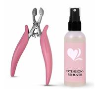 hair2heart Kit de retrait d'extensions capillaires avec pinces et solvant de liaison - Retrait facile des extensions de liaison à la kératine et des extensions de ruban - Formule à base d'alcool