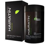 HAIRATIN Fibres de construction pour cheveux clairsemés, noir, 28 g - Obtenez des résultats plus complets et naturels, dissimule instantanément la perte de cheveux en 10 secondes, épaississant et