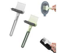 Hairbrush Cleaner, Comb Cleaning Brush, 2 in 1 Hair Brush Cleaning Tool, Portable Hair Cleaner Rake, For Dust Dirts Bedrooms Living Room Bathrooms Salon Vanity Travel Daily Beauticia (mix)