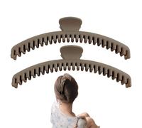 HairClaws - 2 Pack Frosted Hold Everything Clips, Women Styling Accessories | 12cm ABS Resin Banana Hairpins For Straight Thick Thin Hair, Strong Grip Slim Bun Pins, Everyday Casual Office Party Eleg